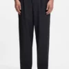 Washable tapered-fit trousers in a wool blend