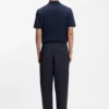 Washable tapered-fit trousers in a wool blend