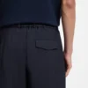 Washable tapered-fit trousers in a wool blend
