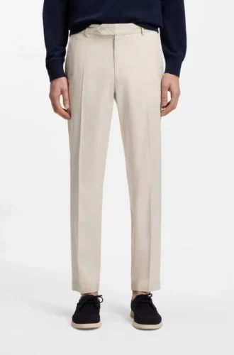 Washable tapered-fit trousers in stretch fabric Washable tapered-fit trousers in stretch fabric