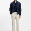Washable tapered-fit trousers in stretch fabric