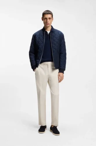 Washable tapered-fit trousers in stretch fabric Washable tapered-fit trousers in stretch fabric