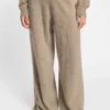 Washed-cashmere trousers with wide leg