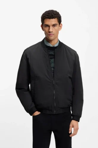 Water-repellent bomber jacket in cotton-touch fabric Water-repellent bomber jacket in cotton-touch fabric