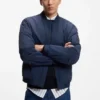Water-repellent bomber jacket in cotton-touch fabric