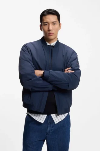 Water-repellent bomber jacket in cotton-touch fabric Water-repellent bomber jacket in cotton-touch fabric