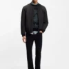 Water-repellent bomber jacket in cotton-touch fabric