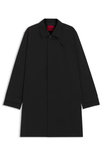 Water-repellent gabardine coat in a regular fit