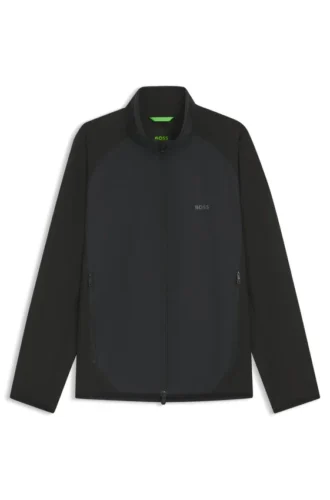 Water-repellent golf jacket in super-stretch poplin