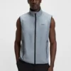 Water-repellent golf vest with decorative reflective details Water-repellent golf vest with decorative reflective details