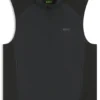 Water-repellent golf vest with decorative reflective details Water-repellent golf vest with decorative reflective details