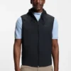 Water-repellent hooded gilet with micro-waffle structure