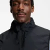 Water-repellent hooded gilet with micro-waffle structure