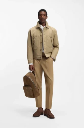 Water-repellent jacket in peached fabric
