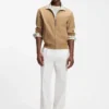 Water-repellent jacket with checkered collar Water-repellent jacket with checkered collar