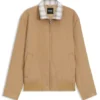 Water-repellent jacket with checkered collar Water-repellent jacket with checkered collar