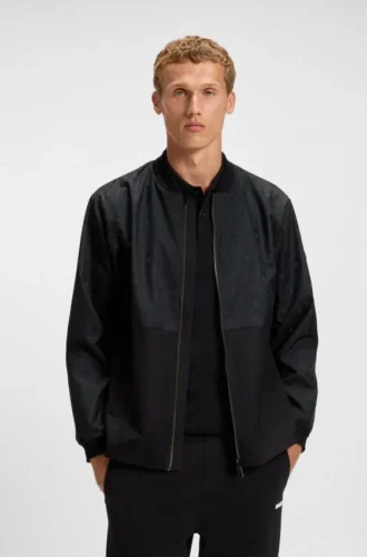 water repellent jacket with double b monogram pattern 1 1 330x500 - Water-repellent jacket with Double B monogram pattern