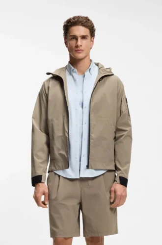 Water-repellent jacket with micro-waffle structure