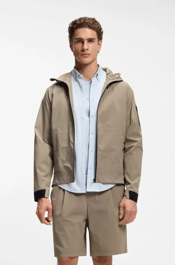 Water-repellent jacket with micro-waffle structure Water-repellent jacket with micro-waffle structure