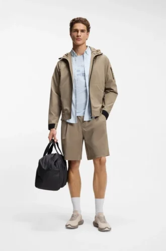 Water-repellent jacket with micro-waffle structure