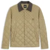 Water-repellent jacket with mixed quilting