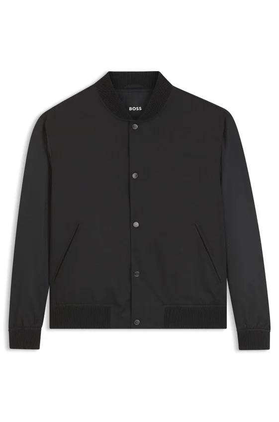 Water-repellent jacket with monogram-patterned sleeves Water-repellent jacket with monogram-patterned sleeves