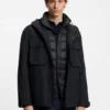 Water-repellent jacket with padded inner