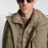 Water-repellent jacket with padded inner
