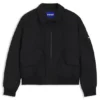 Water-repellent jacket with zipped sleeve pocket