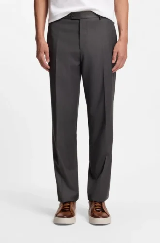 Water-repellent regular-fit trousers in virgin wool