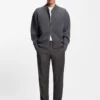 Water-repellent regular-fit trousers in virgin wool