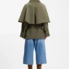 Water-repellent trench coat with belt