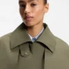 Water-repellent trench coat with belt