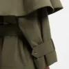 Water-repellent trench coat with belt