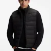 Water-repellent vest with logo detail