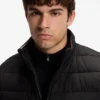 Water-repellent vest with logo detail