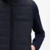 Water-repellent vest with logo detail