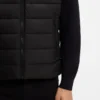 Water-repellent vest with logo detail