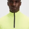 Water-repellent zip-neck sweater in a cotton blend