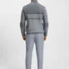 Water-repellent zip-neck sweater in a cotton blend