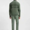 Water-repellent zip-neck sweater in a cotton blend