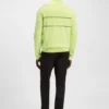 Water-repellent zip-neck sweater in a cotton blend