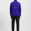 Water-repellent zip-neck sweater in a cotton blend