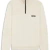 Water-repellent zip-neck sweater in a cotton blend