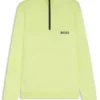 Water-repellent zip-neck sweater in a cotton blend