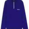 Water-repellent zip-neck sweater in a cotton blend