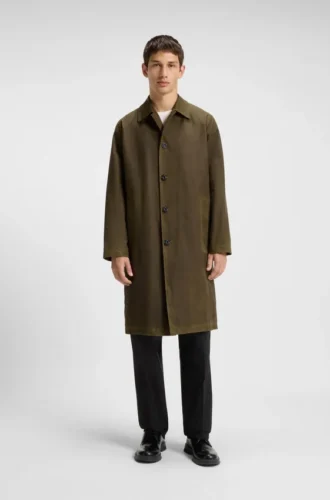 Waxed-cotton coat in a regular fit