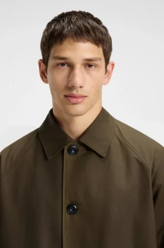 Waxed-cotton coat in a regular fit