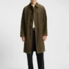 Waxed-cotton coat in a regular fit