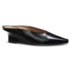 Wedge-heel mules in leather Wedge-heel mules in leather